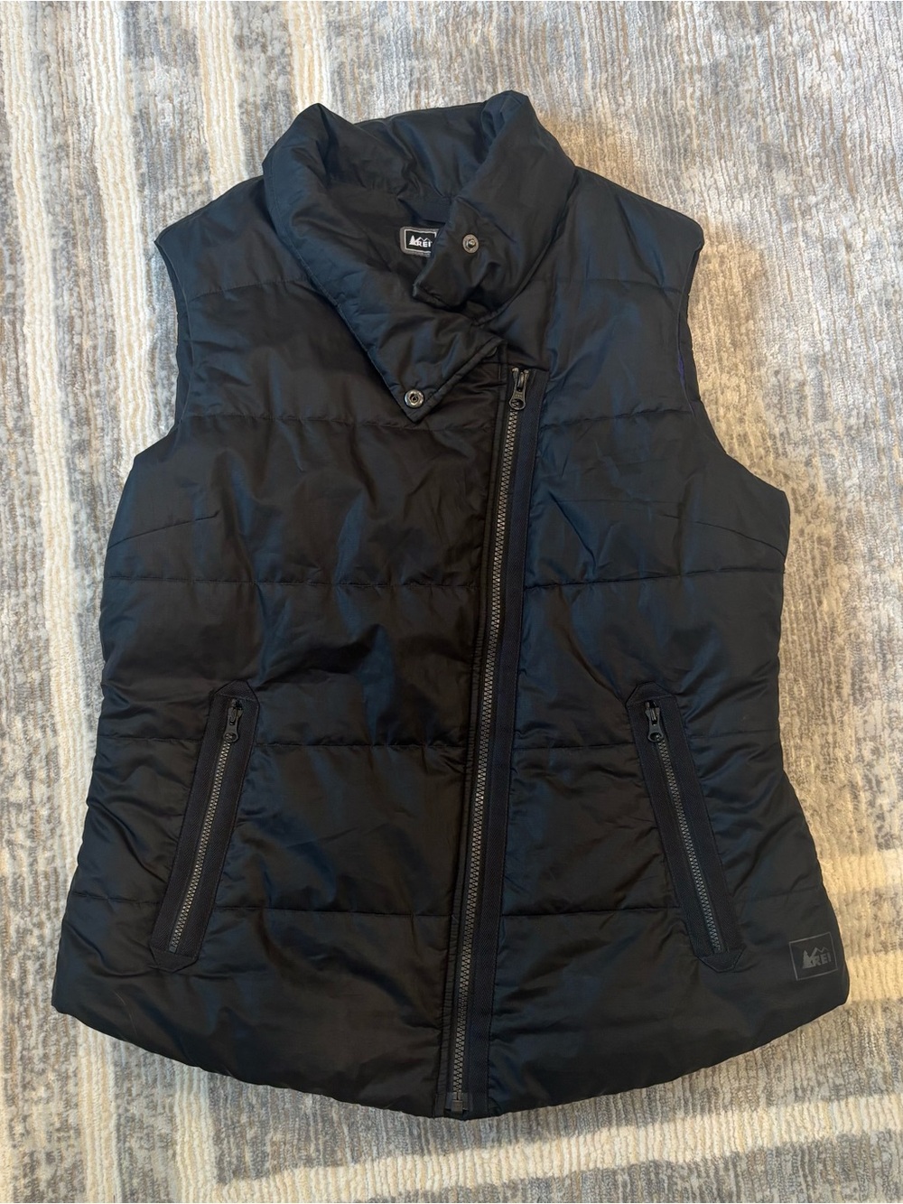 REI Black Jacket with Blue Interior